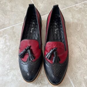 Mona Flying Leather Slip On Loafer Shoes